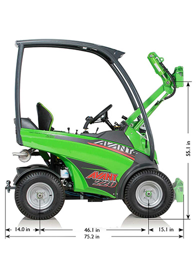 Avant 220 mini loader measurements